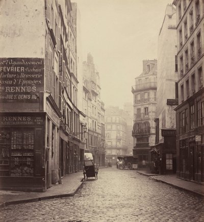 Rue des Lombards, from the Rue des Lavandières Sainte-Opportune by Charles Marville