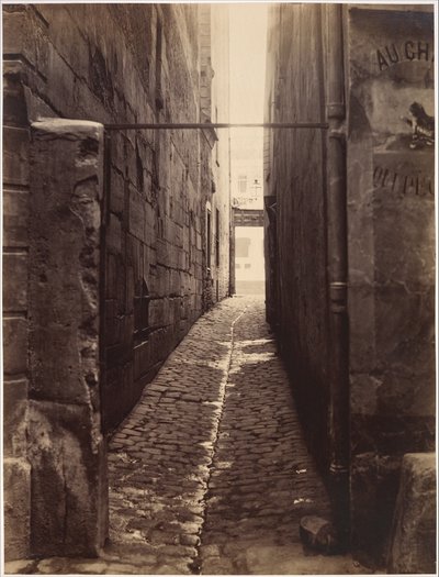 Rue du Chat-qui-Pêche (from the Rue de la Huchette) by Charles Marville
