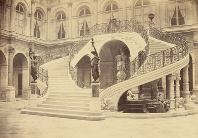 [Staircase, Interior of Hôtel de Ville] by Charles Marville