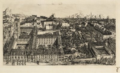 Henri IV College (Napoleon High School) by Charles Meryon