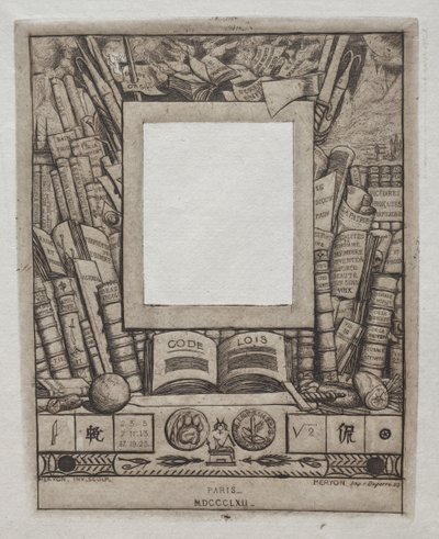 Design for a Frame for the Portrait of Armand Guéraud, 1862 by Charles Meryon