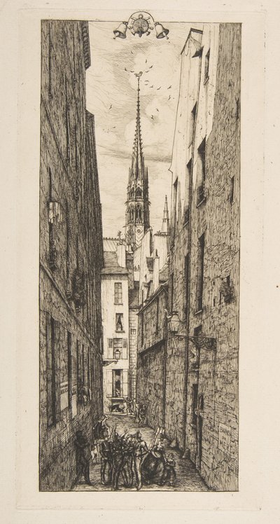 The Street of the Singers (Rue des Chantres, Paris) by Charles Meryon