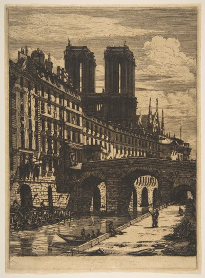The Petit Pont, Paris by Charles Meryon