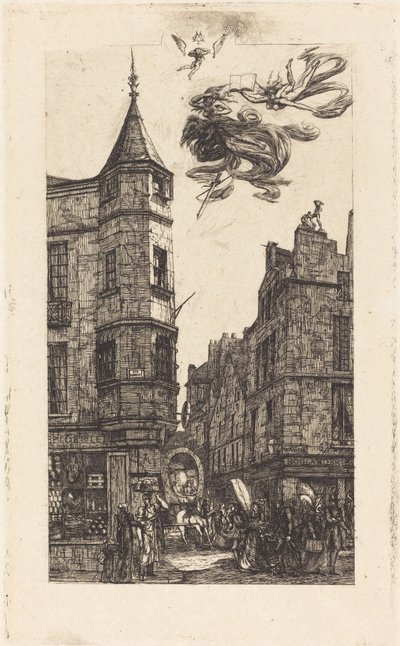 House with a Turret, No. 22, Street of the School of Medicine, Paris by Charles Meryon
