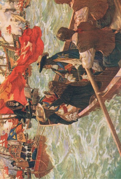 Homecoming of Charles II, Illustration from The History of the British People by Charles Murray Padday
