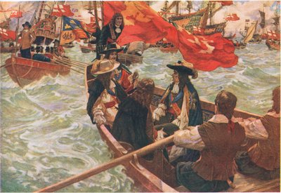Homecoming of Charles II, from Cassells History of the British People by Charles Murray Padday