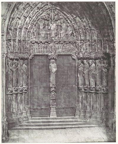 Chartres Cathedral, Central Portal of the South Transept; The Last Judgment by Charles Nègre