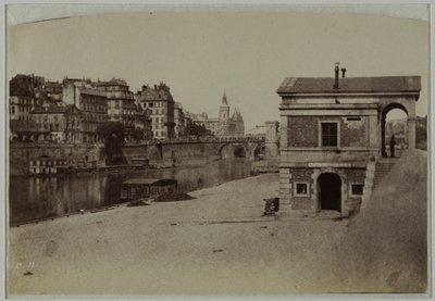 Customs Pavilion, Port of the City Hall and the Île de la Cité with the Conciergerie, 4th Arrondissement, Paris by Charles Nègre
