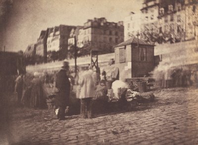 Market Scene at the Port of the Hôtel de Ville, Paris by Charles Nègre