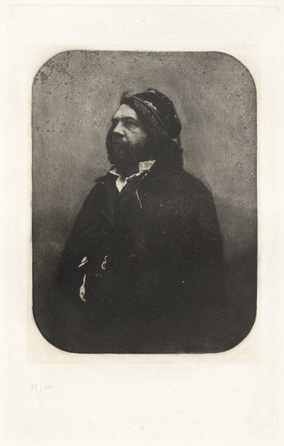 Plate VIII – Portrait of Théophile Gautier, by Nadar by Charles Nègre