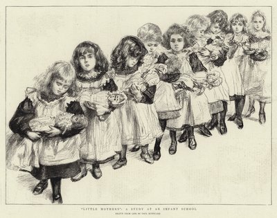 Little Mothers, a study at an Infant School by Charles Paul Renouard