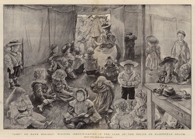 Lost on Bank Holiday, Waiting Identification in the Care of the Police on Hampstead Heath by Charles Paul Renouard