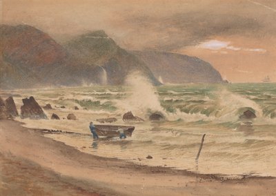 Landscape with Two Men and a Boat by Charles Reginald Aston