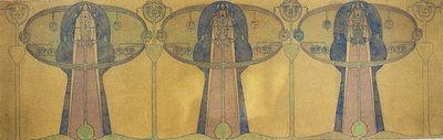 Decorative Frieze of Stylized Human Figures, Tree and Plant Forms, c.1895 by Charles Rennie Mackintosh