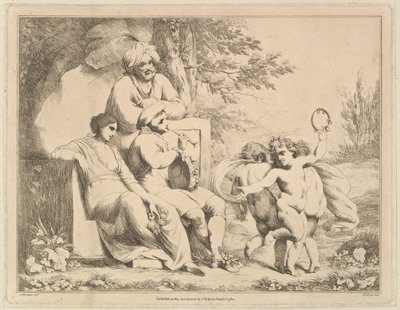 Three Putti Dancing to a Piper by Charles Reuben Ryley