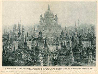 A perspective conspectus of the principal works of Sir Christopher Wren by Charles Robert Cockerell