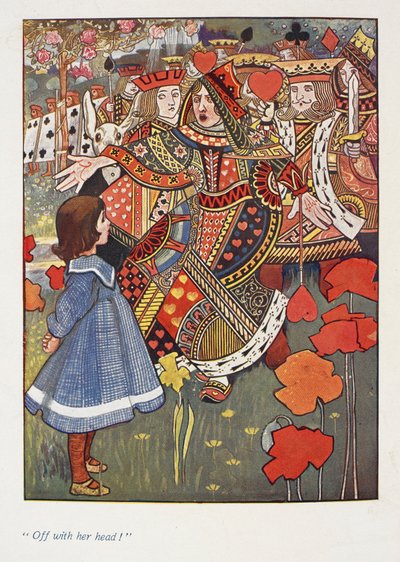 Off with her head. Alice with the Red Queen by Charles Robinson