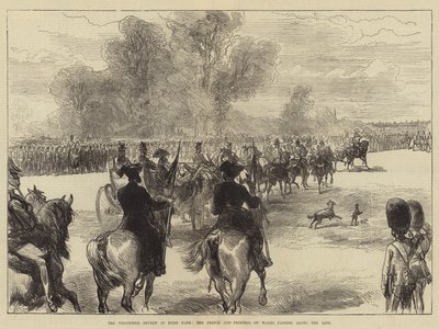 The Volunteer Review in Hyde Park, the Prince and Princess of Wales passing along the Line by Sir John Charles Robinson