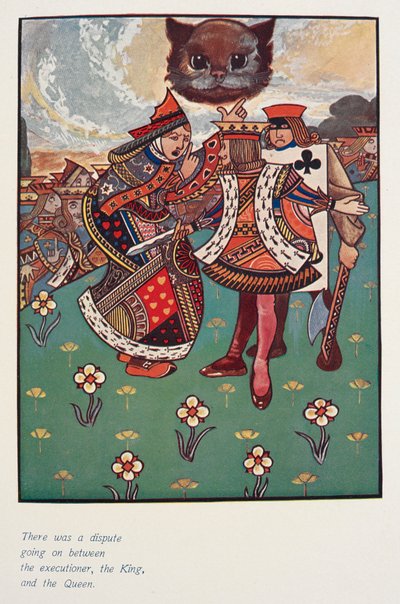 There Was a Dispute Going on Between the Executioner, the King, and the Queen. The Cheshire Cat Looking On by Charles Robinson