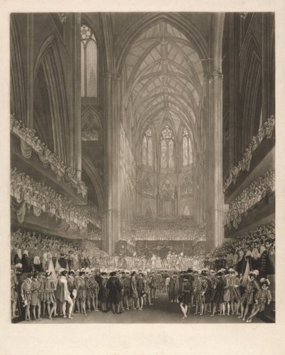 Coronation of King George IV in Westminster Abbey by Charles Turner