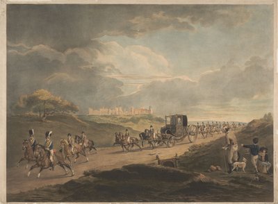 His Majesty in His Travelling Chariot Returning to Town from Windsor by Charles Turner