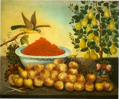 Still Life: Fruit, Bird, and Dwarf Pear Tree by Charles V. Bond