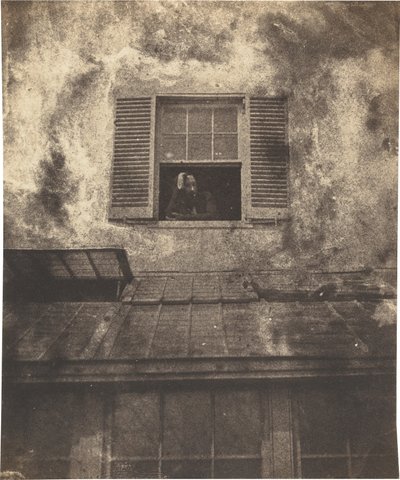 Auguste Vacquerie at a Window, Marine Terrace by Charles Victor Hugo with Auguste Vacquerie