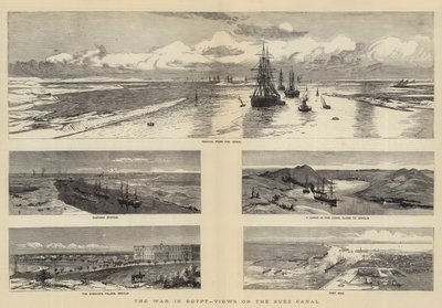 The War in Egypt, Views on the Suez Canal by Charles William Wyllie