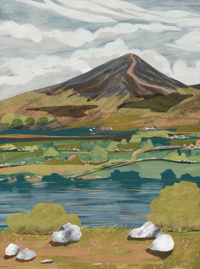 Lakeside Mountain View by Charlotte Trudgett