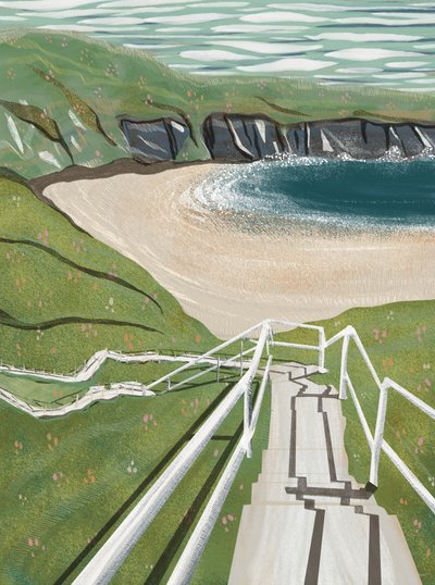 Steps to the Beach by Charlotte Trudgett