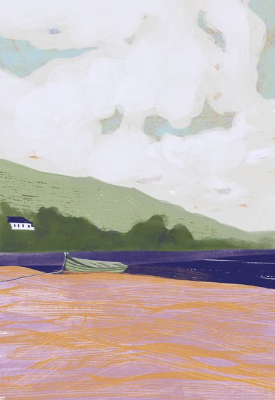 Tranquil Coastal Boat by Charlotte Trudgett