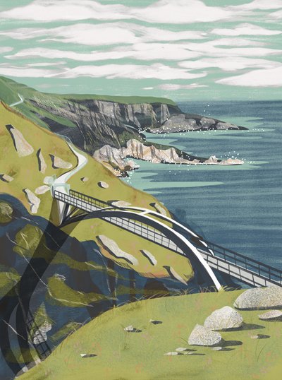 Winding Coastal Bridge Path by Charlotte Trudgett