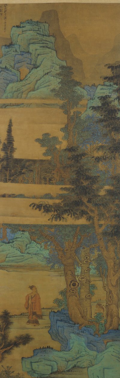 Landscape in the Blue-and-Green Manner, dated 1633 by Chen Hongshou