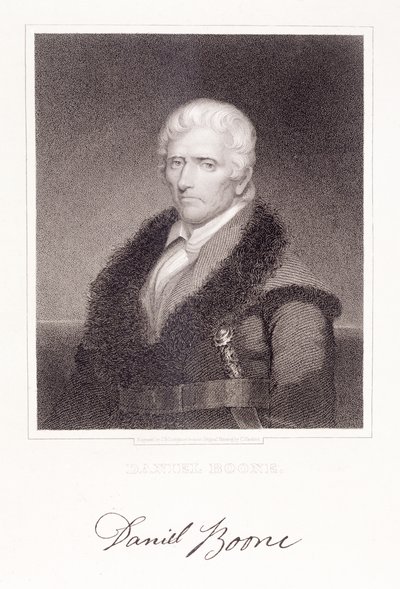 Daniel Boone engraved by James Barton Longacre by Chester Harding