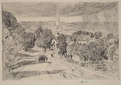 A Vermont Village by Childe Hassam