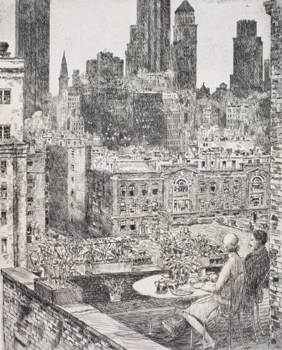 New York Spring 1931 by Childe Hassam