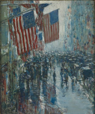 Rainy Day, Fifth Avenue by Childe Hassam