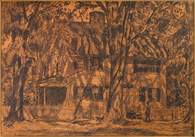 The Lion Gardiner House, Easthampton, Long Island by Childe Hassam