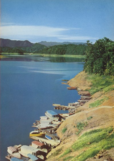 Taiwan: Boats on Sun Moon Lake by Chinese Photographer