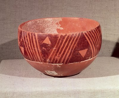 Bowl with triangular pattern, from Banpu, Jiangsu, 5th-4th millennium BC by Chinese School