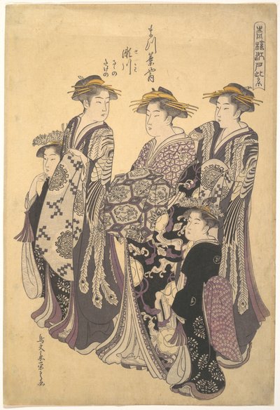 Courtesan District of Edo by Chobunsai Eishi