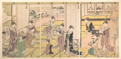 Honoring the Three Gods of Poetry: Women Composing Poems by Chobunsai Eishi