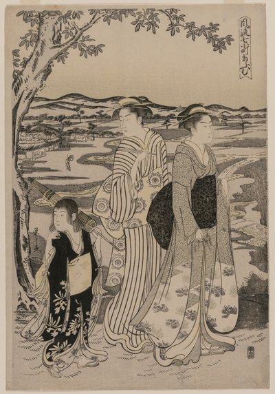Omu the Parrot (from the series Seven Elegant Episodes from the Life of the Poetess Ono no Komachi) by Chobunsai Eishi