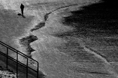 Solitary Beach Figure by Chris Hamilton