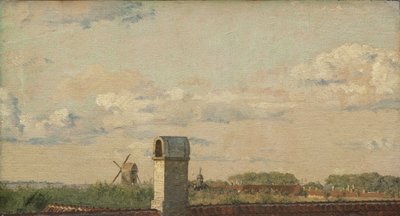View from a Window in Toldbodvej Looking Towards the Citadel in Copenhagen by Christen Købke