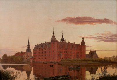 Frederiksborg Castle in the Evening Light by Christen Schiellerup Købke