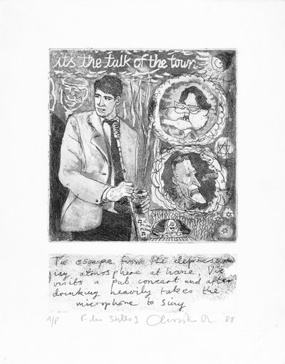 Its the Talk of the Town etching - Film Stills 1988 by Christian Furr