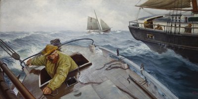Pilot in Rough Weather by Christian Krohg