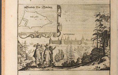 Nöteborg Illustration from Travels to the Great Duke of Muscovy and the King of Persia by Adam Ol by Christian Lorenzen Rothgiesser