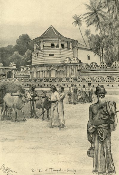 The Temple of the Tooth, Kandy, Ceylon, 1898 by Christian Wilhelm Allers